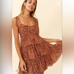Angel Biba Animal Print Mini Dress
